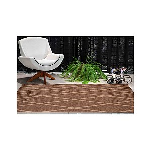 Tapete Estilo Sisal Eco Nature 70 Geo Bege com Marrom 1,50x2,00