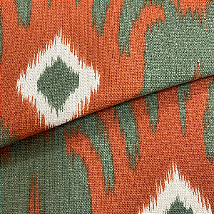 Tecido Estilo Linho Ikat Verde Florense 18