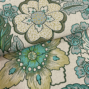 Tecido Linho lys Floral Azul - Tecidos de Sofá, Linho- Tecidos e Cortinas