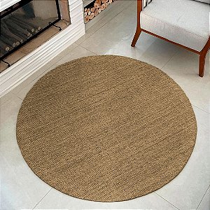 Tapete Para Sala Sisal 100% Natural Redondo 1,50m Caramelo