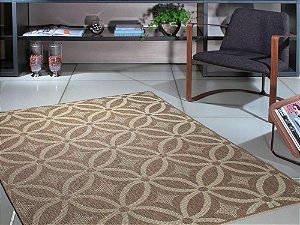 Tapete Sisal Antiderrapante Flores Mesclado - S482 - 2,00x3,00