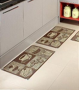 Jogo de Cozinha sisal Antiderrapante com 3 Peças - Preto e Bege KS70 -  Viivatex - Site de tecidos para sofá, cortinas, papel de parede e móveis