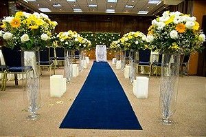 Passadeira Carpete 2m Largura Marinho Para Casamento, Festas 20 Metros de comprimento