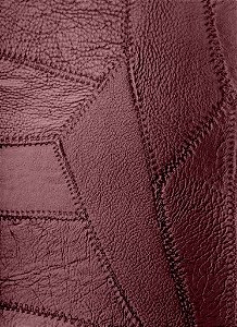 Tecido courvin costurado Vermelho Bordo Escuro - 08