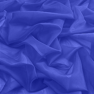 Tecido Voil Azul Royal Liso