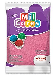 Açúcar Colorido Mil Cores Rosa 500g - Mavalério