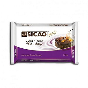 Barra de Chocolate - Sicao - Linha Mais - Meio Amargo 2 Kg - Catelândia