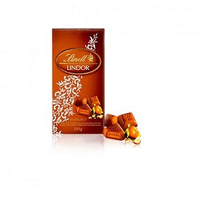Chocolate Suíço Lindt - Hazelnut Barra Avelã Lindor - 100g
