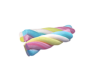 Marshmallow Colorido Torção Twist 500g - Catelândia