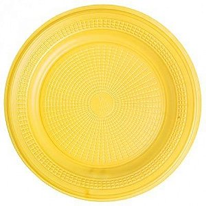 Pratos Descartáveis Para Bolo Colorido Amarelo 15cm 10 Un - Catelândia