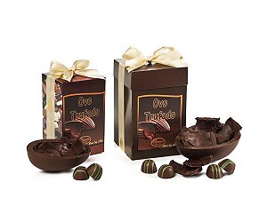 Kit 02 Ovos de Páscoa Trufados Chocolate Belga Callebaut