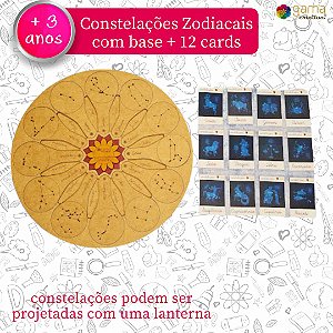 Quebra-cabeças Constelações Zodiacais com base + 12 cards