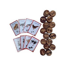 Carimbos para massinha - Pegadas Animais Domesticados + cards Base Toquinho