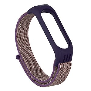 Pulseira Roxo Escuro de TPU + Nylon MB 3/4/5/6