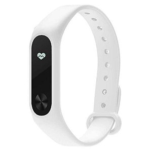 Pulseira de Silicone Lisa Branco - Mi Band 2