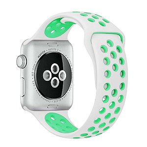 Pulseira Esportiva Branco c/ Verde E15 - Apple Watch 42/44mm