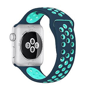 Pulseira Esportiva Azul Esverdeado c/ Ciano E26 - Apple Watch 42/44mm