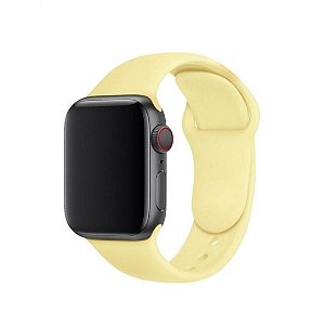 Pulseira de Silicone Amarelo Claro L13 - Apple Watch e Iwo 42/44mm