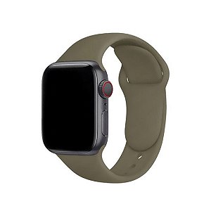 Pulseira de Silicone Marrom Esverdeado L15- Apple Watch e Iwo 42/44mm