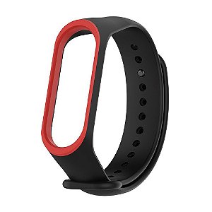 Silicone Dupla Preta - Mi Band 3/4