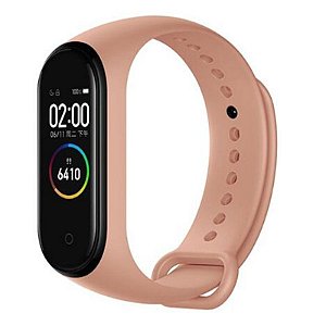 Silicone Caramelo,  Pino de Metal - Mi Band 3/4