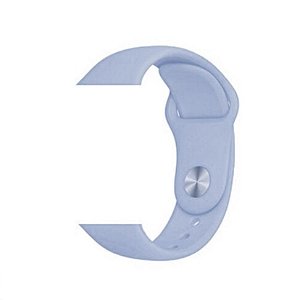 Pulseira Lisa para Apple Watch Azul Bebê - 42 44mm