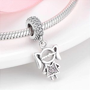 Berloque Charm Pendente em Prata 925 Filha Menina
