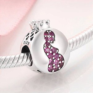 Berloque Charm em Prata 925 Mãe Grávida