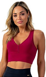 Top Du Sell Fit Recorte Frontal Bojo Removível Várias Cores - Moda