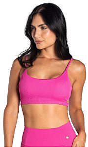 Top Du Sell Fit com Fit Canelado com Bojo Removível