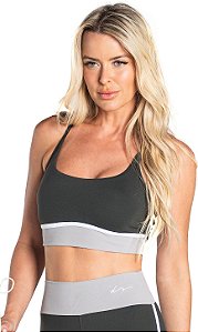 Top Du Sell Fit com Recorte, Friso e Bojo Removível
