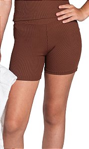 Short Du Sell Fit Canelado Básico Inf