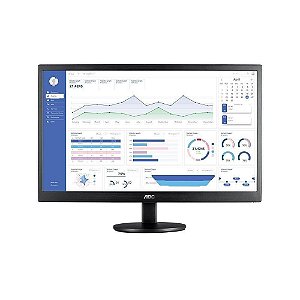 Monitor 21,5” AOC E2270SWHEN Widescreen, 1920x1080, FHD, HDMI, Preto