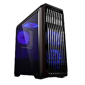 Gabinete Gamer Bluecase BG-019, Mid Tower, Lateral em Acrílico - BG019GCASE