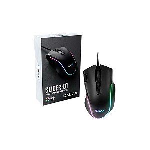 Mouse Gamer Galax Slider Series Sld-01, 7200 DPI, RGB, 8 Botões, Preto, USB - Mgs01ia18rg2b0