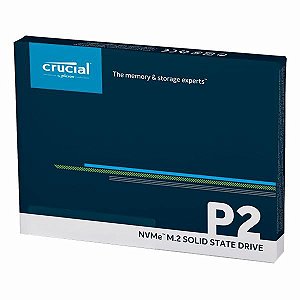 SSD Crucial P2 1TB, M.2 NVMe, Leituras: 2400Mb/s e Gravações: 1800Mb/s - PCIe M.2 SSD - CT1000P2SSD8