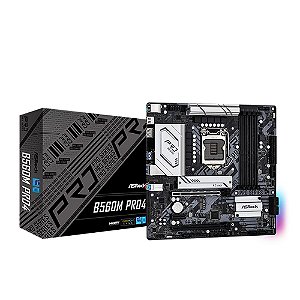 Placa Mãe ASRock B560M PRO4, Intel LGA 1200, mATX