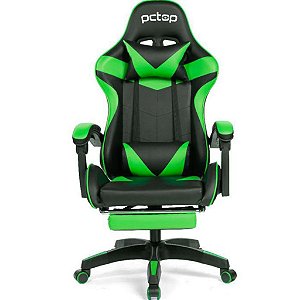 CADEIRA GAMER PCTOP SE1006 COM ALTURA AJUSTAVEL VERDE