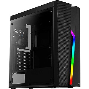 Gabinete Gamer Aerocool Bolt Mid Tower, RGB, com FAN, Lateral em Acrílico - 67990