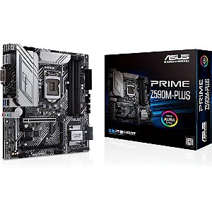 Placa Mãe Asus PRIME Z590M-PLUS, Intel Z590 LGA1200, mATX, DDR4 - 90MB1690-M0EAY0