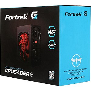 Fonte 500W, Fortrek, Crusader, ATX, Bivolt, 70457