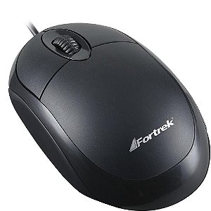 Mouse Fortrek Óptico, USB, 800 DPI, Preto - OML101