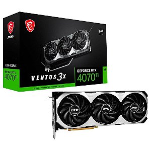 Placa de Vídeo RTX 4070 Ti Ventus MSI NVIDIA GeForce, 12 GB GDDR6X, DLSS 3, Ray Tracing