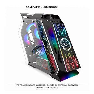 GABINETE GAMER PIXXO GS LUMINE LKL06P PRETO RGB