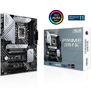 Placa Mãe Asus Prime Z690-P D4, Intel LGA 1700, ATX, DDR4
