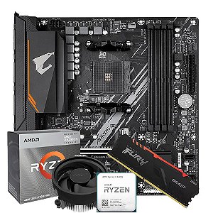 Kit Upgrade Líder, AMD Ryzen 5 4600G, B550M AORUS ELITE, 8GB DDR4 3200MhZ RGb