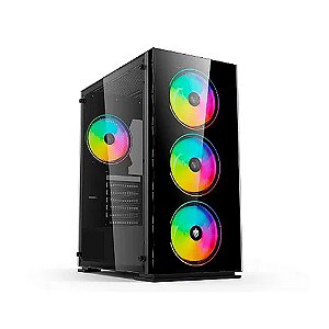 Gabinete gamer Evolut - HAN EG-817 - Vidro temperado