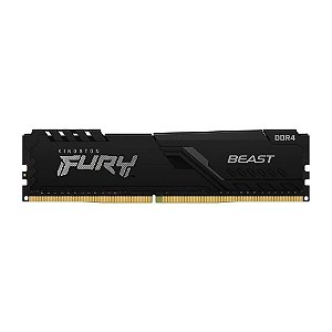 Memória Kingston Fury Beast, 8GB, 3600MHz, DDR4, CL17, Preto - KF436C17BB/8