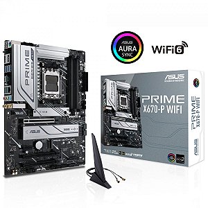 Placa Mãe Asus Prime X670-P WIFI, Chipset X670, AMD AM5, ATX, DDR5