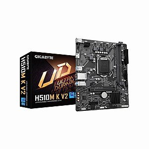 Placa Mãe Gigabyte H510M K V2, Chipset H510, Intel LGA 1200, MATX, DDR4